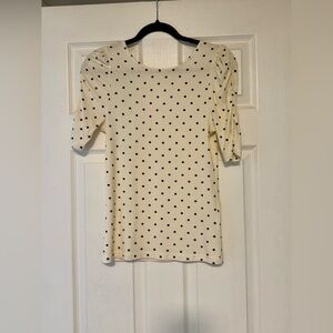 Polka Dot Puff Sleeve Top ICHI